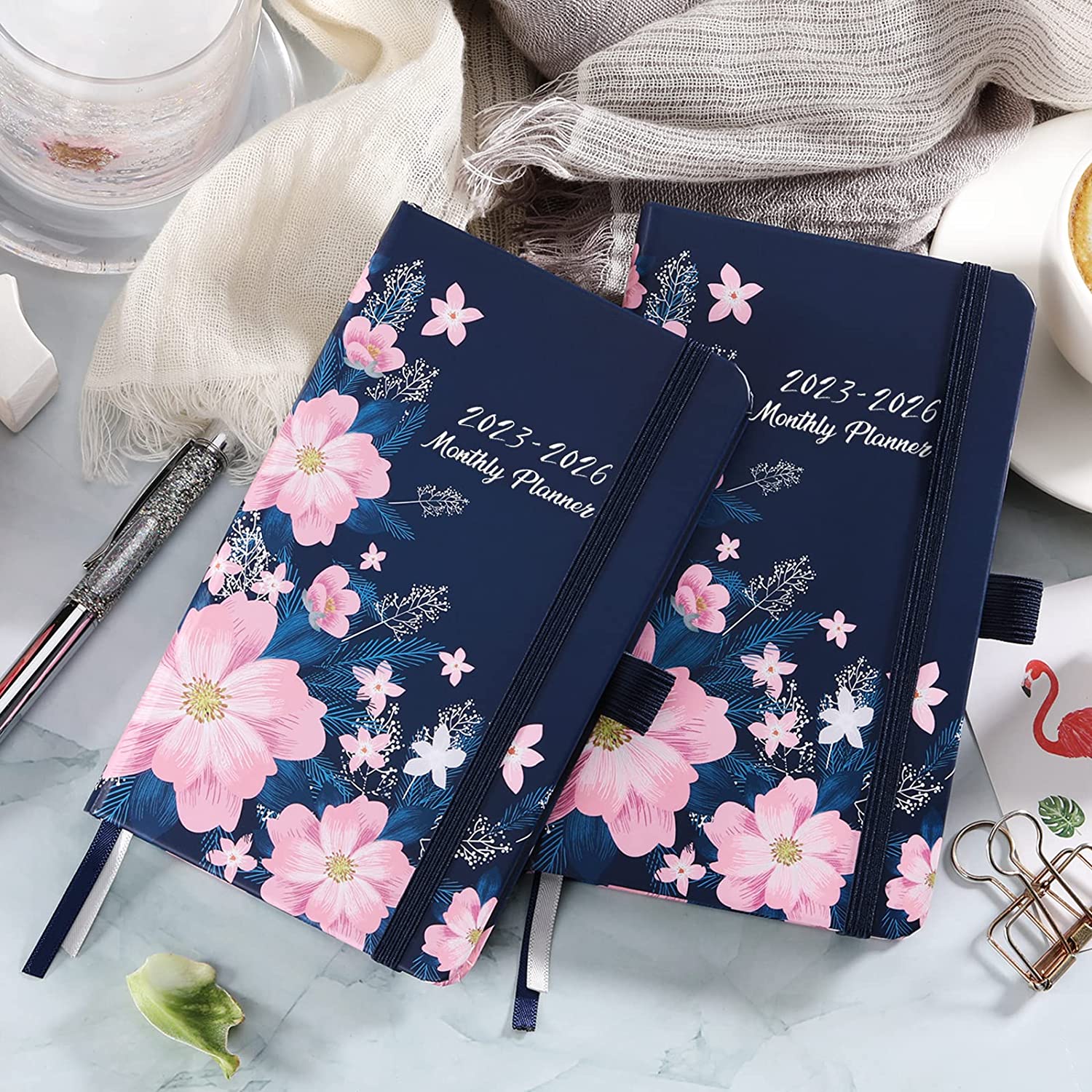 2023-2026 Pocket Planner/Calendar - 3 Year Monthly Planner from Jul 2023 - Jun 2026, 6.3" x 3.8", 2023-2026 Monthly Planner with 61 Notes Pages, Inner Pocket, Pen Loop, Elastic Closure - Image 2